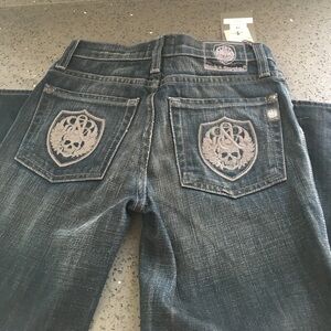 Rock & Republic Kids Blue Jeans with Skull Design